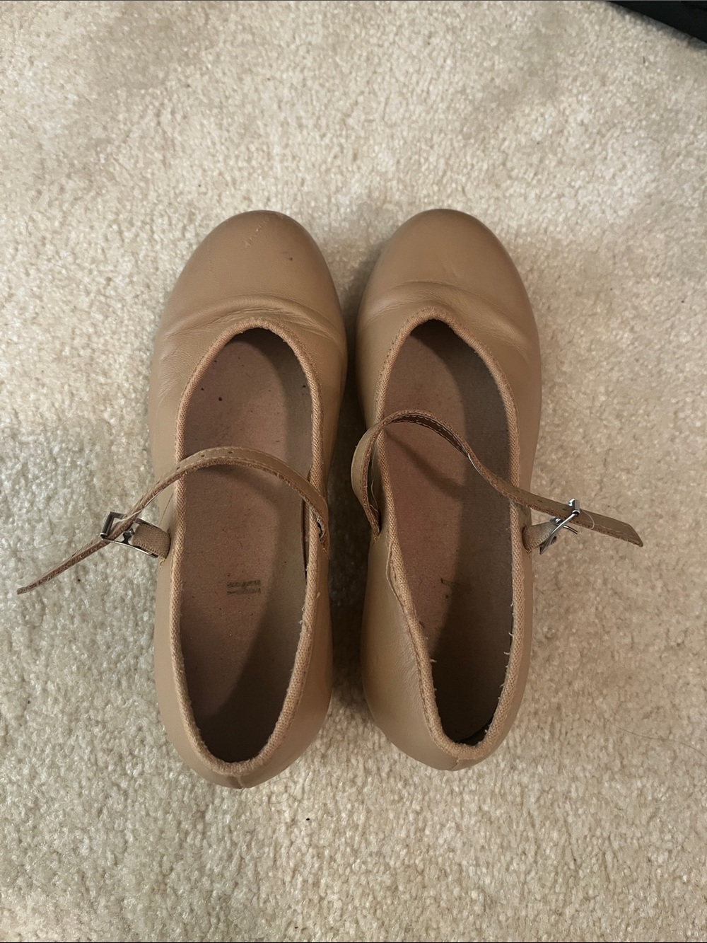 Bloch Techno Tap Beige/Tan Tap Shoe Heels with Silver Taps